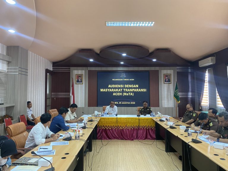 MaTA Lakukan Audiensi dan Diskusi dengan Kejati Aceh
