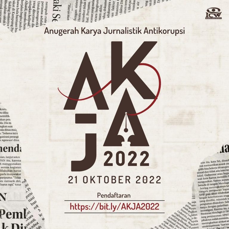 ICW dan MaTA Adakan Anugerah Karya Jurnalistik Antikorupsi (AKJA) 2022